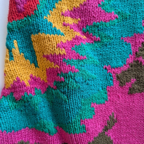 Vintage Adrienne Vittadini Cotton Cardigan Multi Colors - Picture 6 of 12